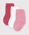 3 paires de chaussettes b&eacute;b&eacute; en coton ajour&eacute;es c&oelig;urs multicouleur