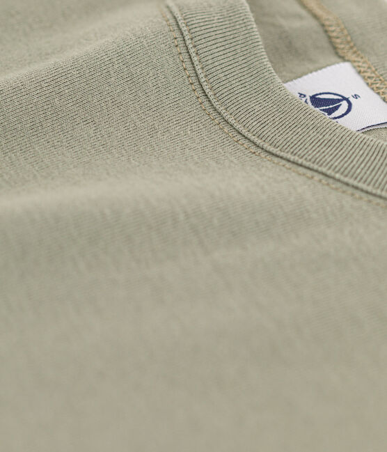 Tee-shirt L'ICONIQUE col rond en coton Femme vert MARECAGE
