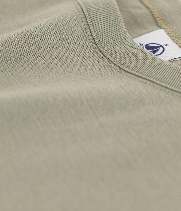 Tee-shirt L'ICONIQUE col rond en coton Femme vert MARECAGE