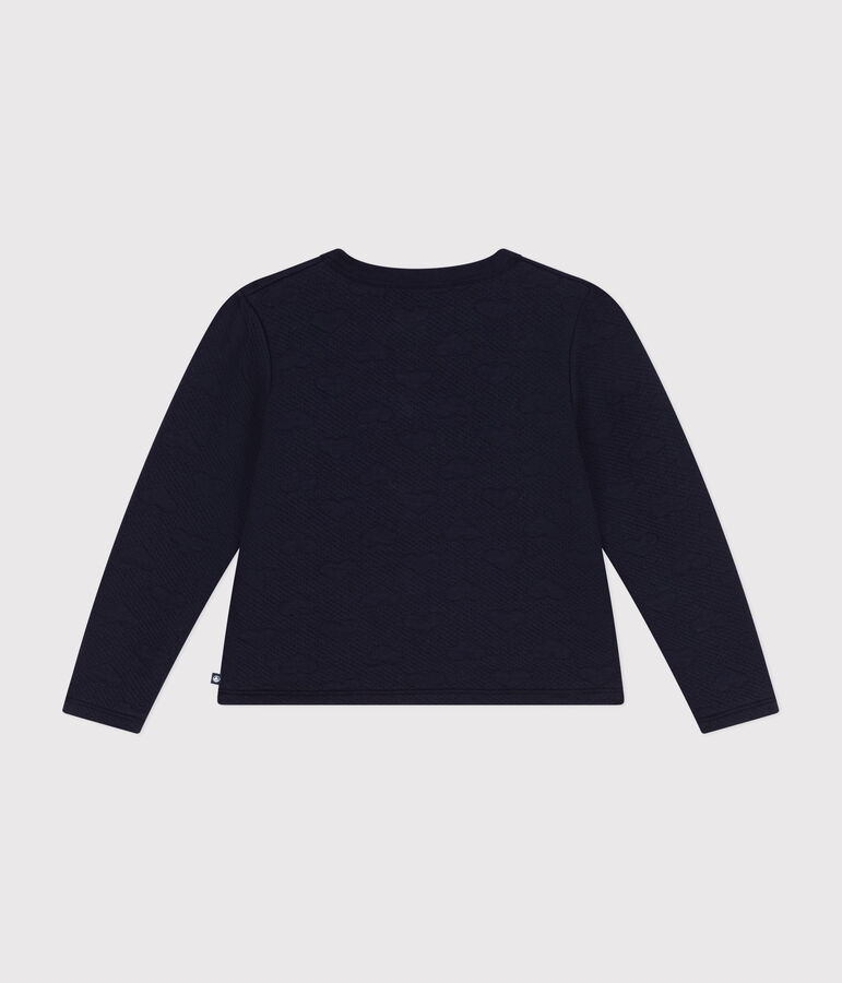 Cardigan en tubique enfant fille bleu SMOKING