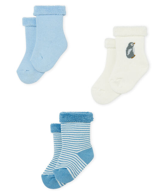 Lot composé de 3 paires de chaussettes en éponge, moelleuses et confortables. variante 1