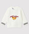 Sweatshirt bébé garçon imprimé blanc MARSHMALLOW
