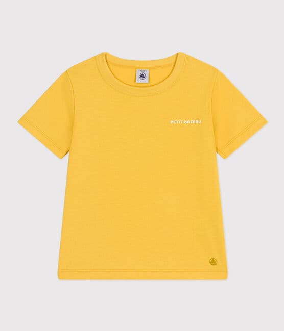 Tee-shirt imprimé en jersey léger enfant garçon jaune NECTAR