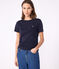 Tee-shirt Femme Iconique col amiral en coton  bleu SMOKING