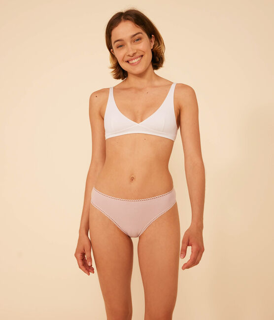 Soutien-gorge en coton stretch Femme blanc MARSHMALLOW