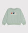 Sweatshirt en molleton enfant fille vert HERBIER