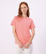 Tee-shirt femme en coton manches courtes uni