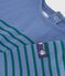 Tee-shirt b&eacute;b&eacute; en coton manches longues &agrave; rayures bleu/vert