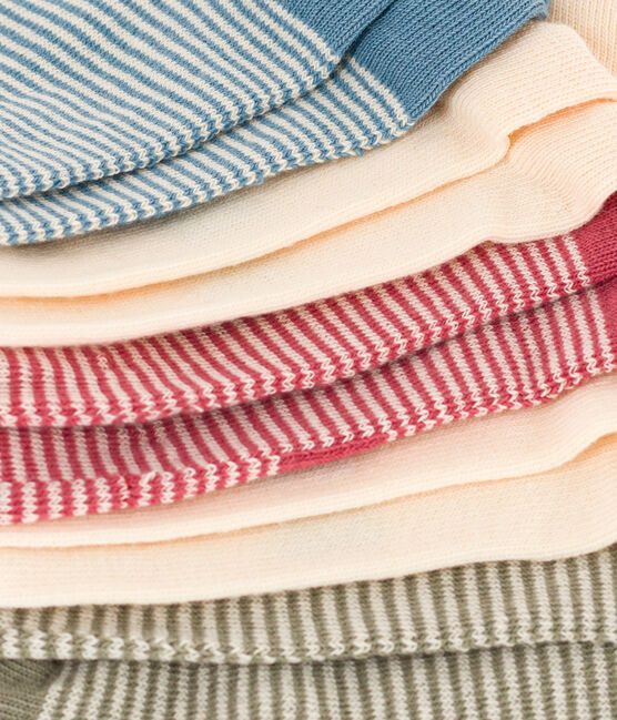 Lot de 5 paires de chaussettes rayures en jersey de coton enfants variante 1