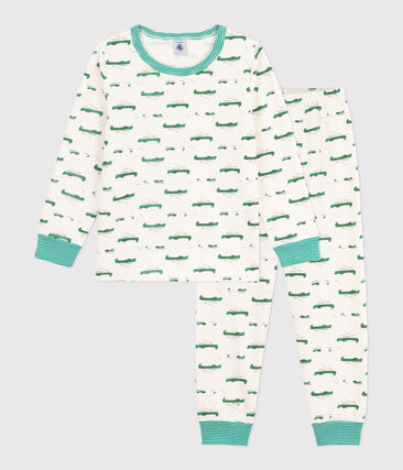 Pyjama enfant en molleton imprimé crocodiles