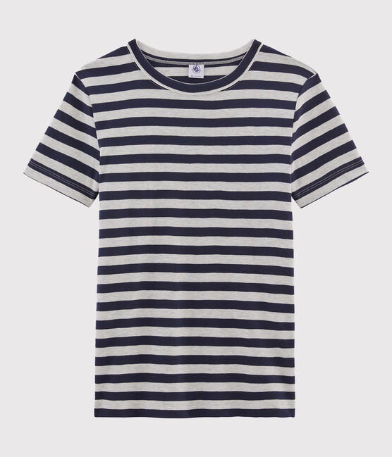Tee shirt iconique femme bleu SMOKING/gris BELUGA