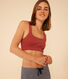 Brassière unie en coton et élasthanne femme