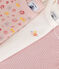 Lot de 3 bodies manches courtes fleurs en coton bébé variante 1