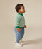 Pull en tricot de laine et coton bébé vert JARDIN/ AVALANCHE