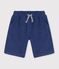 Bermuda short enfant en coton uni bleu