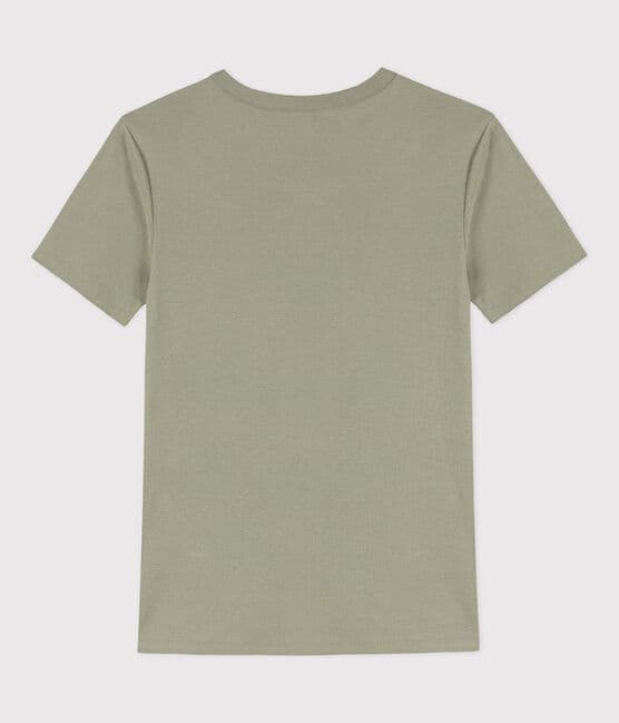 Tee-shirt L'ICONIQUE col rond en coton Femme vert MARECAGE