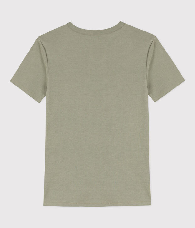 Tee-shirt L'ICONIQUE col rond en coton Femme vert