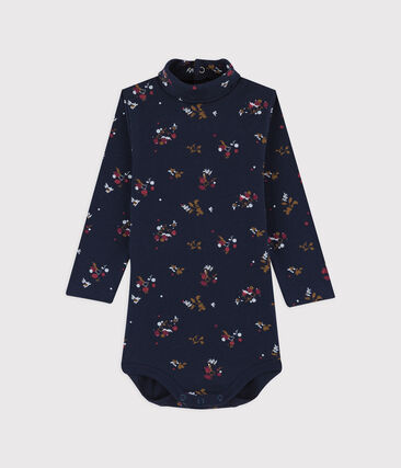 PETIT BATEAU - Body manches longues en coton bébé.