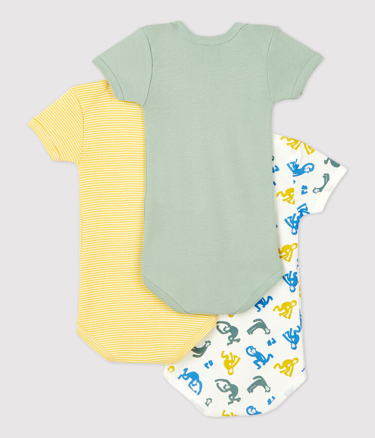 Lot de 3 bodies phosphorescents manches courtes en coton variante 1