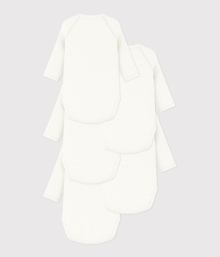 Lot de 5 bodies crois&eacute;s manches longues en coton variante 1