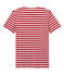 T-shirt homme à rayures bicolores rouge TERKUIT/blanc MARSHMALLOW