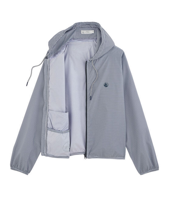 Coupe-vent court mixte bleu SMOKING/blanc MARSHMALLOW