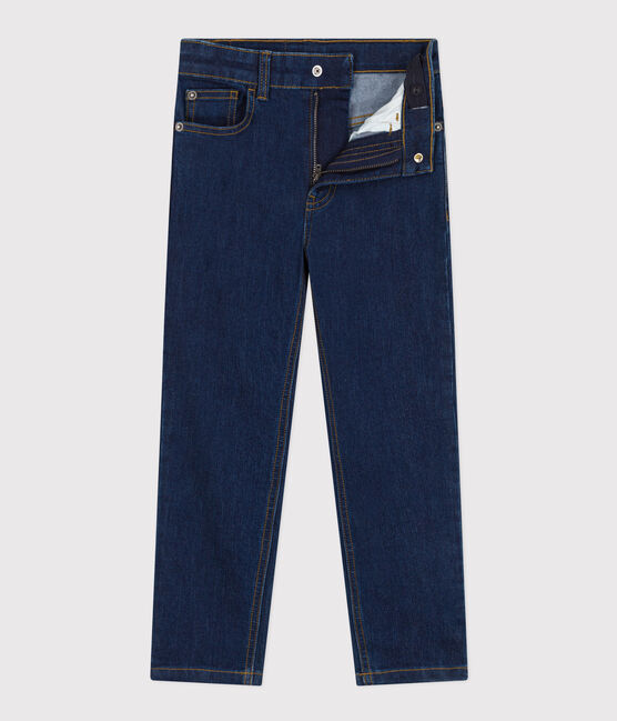 Pantalon droit denim enfant garçon bleu DENIM BRUT