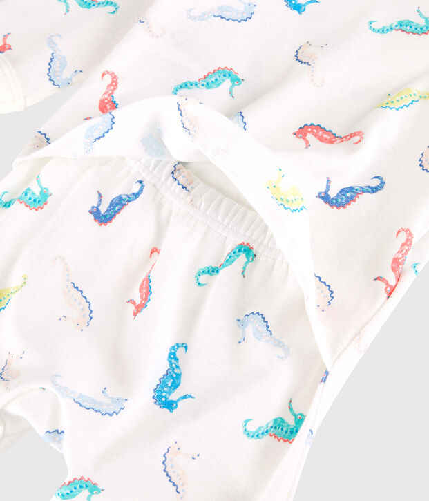 Dors-bien sans pression hippocampe b&eacute;b&eacute; en coton blanc/multicouleur