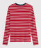 T-shirt iconique col rond Femme rouge TERKUIT/blanc MARSHMALLOW