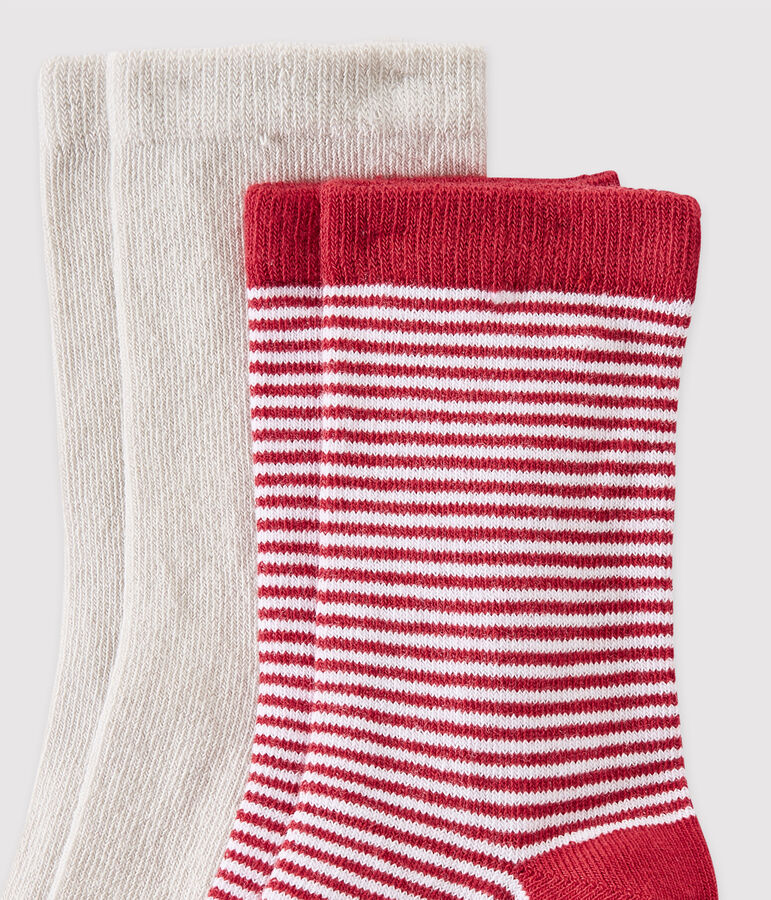 Lot de 2 paires de chaussettes gar&ccedil;on blanc