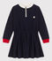 Robe manches longues en molleton enfant fille bleu SMOKING
