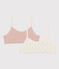Lot de 2 brassières fleurs en coton et élasthanne petite fille variante 1