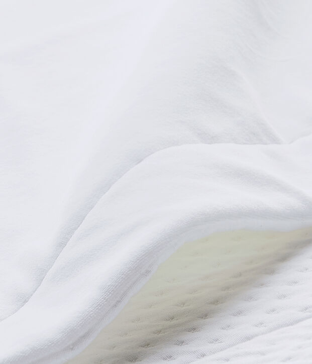 Couverture b&eacute;b&eacute; mixte bi-mati&egrave;re blanc