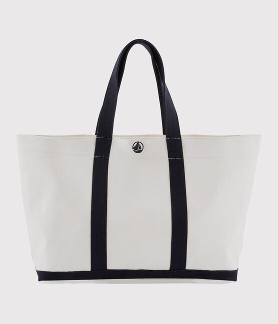 Sac cabas blanc MARSHMALLOW/bleu SMOKING