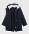 Parka en coton enduit enfant fille bleu SMOKING