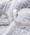 Veste à capuche grise bébé en tubique matelassé en coton biologique gris POUSSIERE CHINE