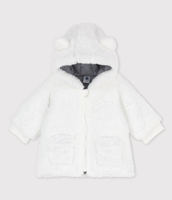 Manteau en sherpa douce bébé. blanc MARSHMALLOW
