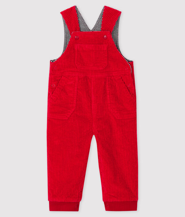 Salopette longue b&eacute;b&eacute; gar&ccedil;on rouge