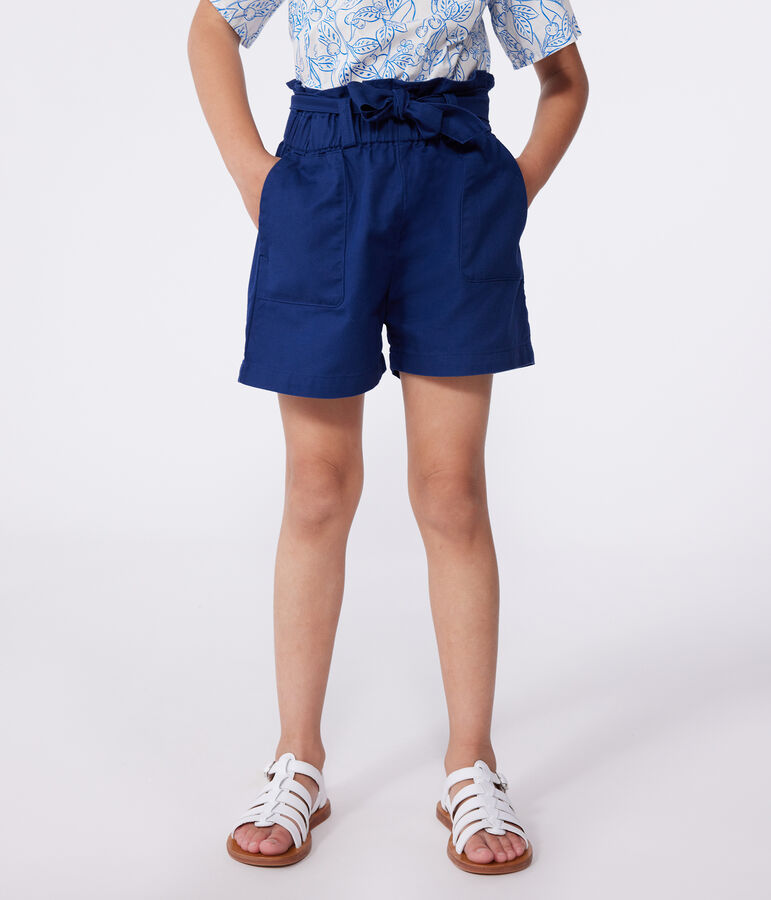 Short enfant en coton uni bleu MEDIEVAL