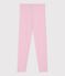 Legging enfant en coton uni rose MARQUISE