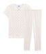 Pyjama fleurs petite fille en côte