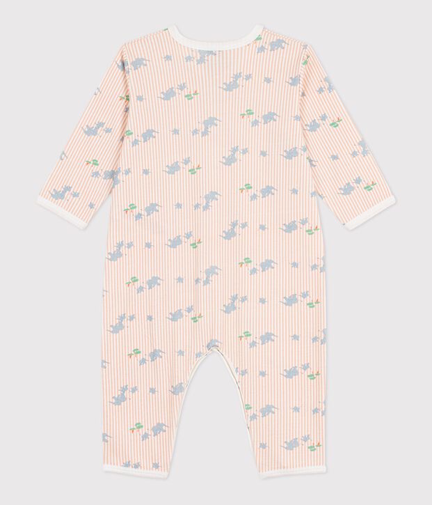 Pyjama b&eacute;b&eacute; en coton sans pieds imprim&eacute; &eacute;l&eacute;phants blanc/multicouleur