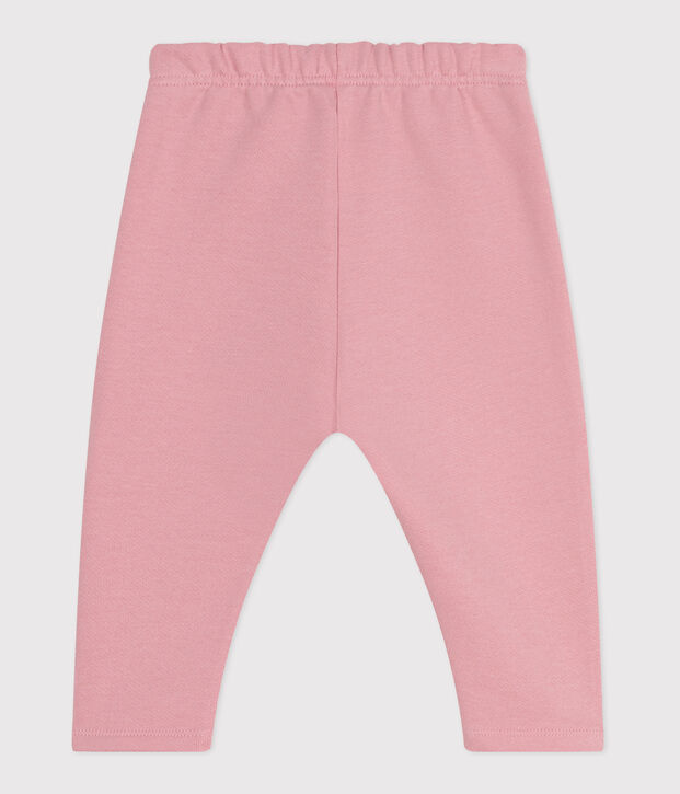 Pantalon de jogging b&eacute;b&eacute; en coton uni rose
