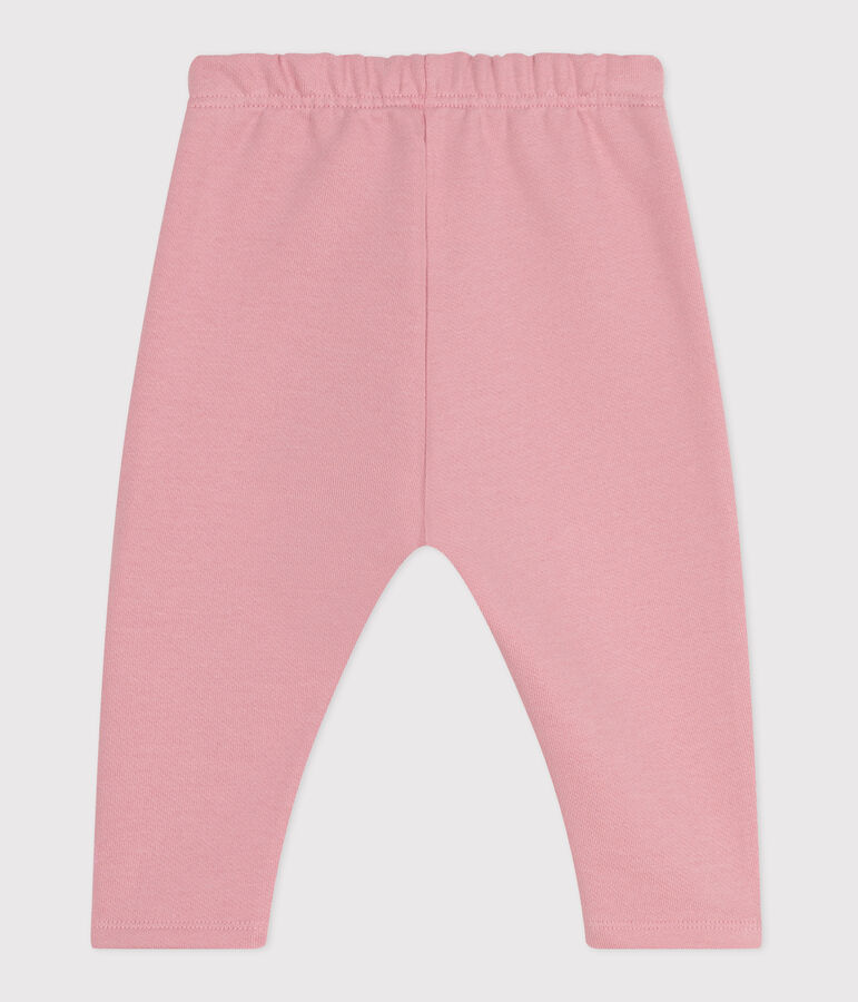 Pantalon de jogging b&eacute;b&eacute; en coton uni rose CHARME