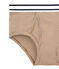 Slip homme rayure milleraies marron BRINDILLE/blanc MARSHMALLOW
