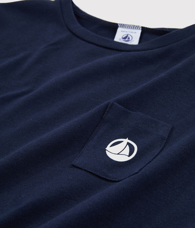 Tee-shirt enfant garcon bleu SMOKING