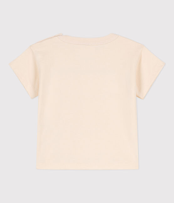 Tee-shirt manches courtes bébé en jersey brodé écru AVALANCHE
