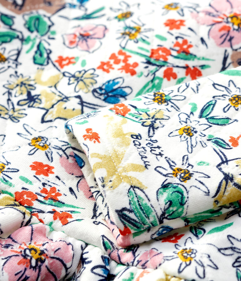 Robe matelass&eacute;e b&eacute;b&eacute;. blanc MARSHMALLOW/blanc MULTICO