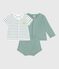 Ensemble naissance trois pièces en coton et t-shirt rayé citron PAUL/ MULTICO