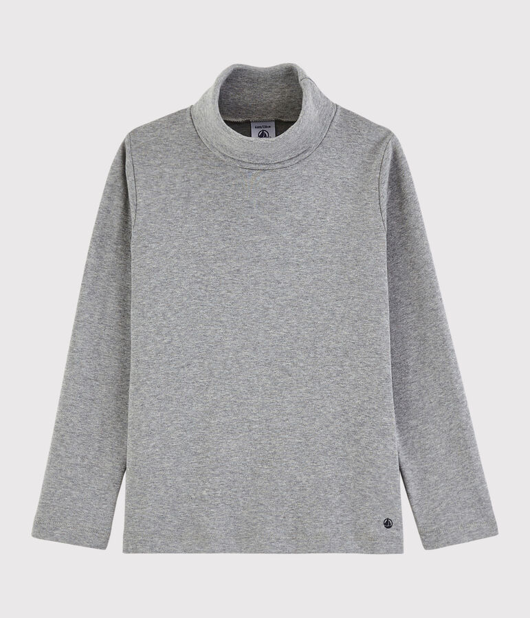 Sous-pull en coton enfant fille / gar&ccedil;on gris SUBWAY CHINE